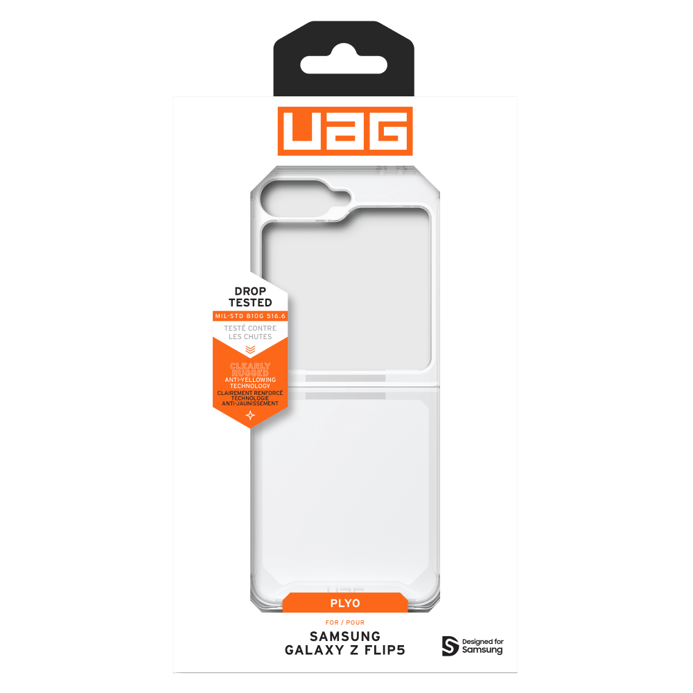 Urban Armor Gear Plyo Case for Samsung Galaxy Z Flip6 Clear