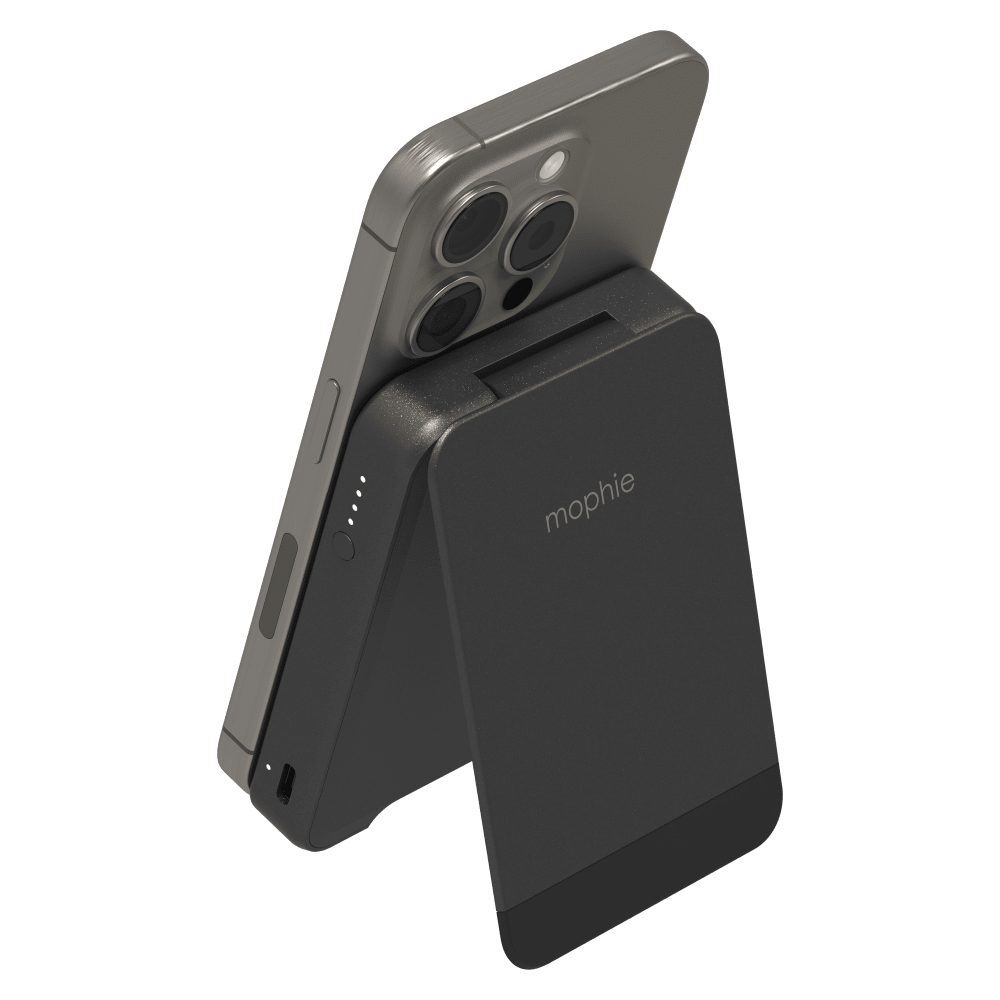 mophie mophie - Snap Plus Qi2 Universal Portable Battery with Stand 5,000 mAH - Black Black