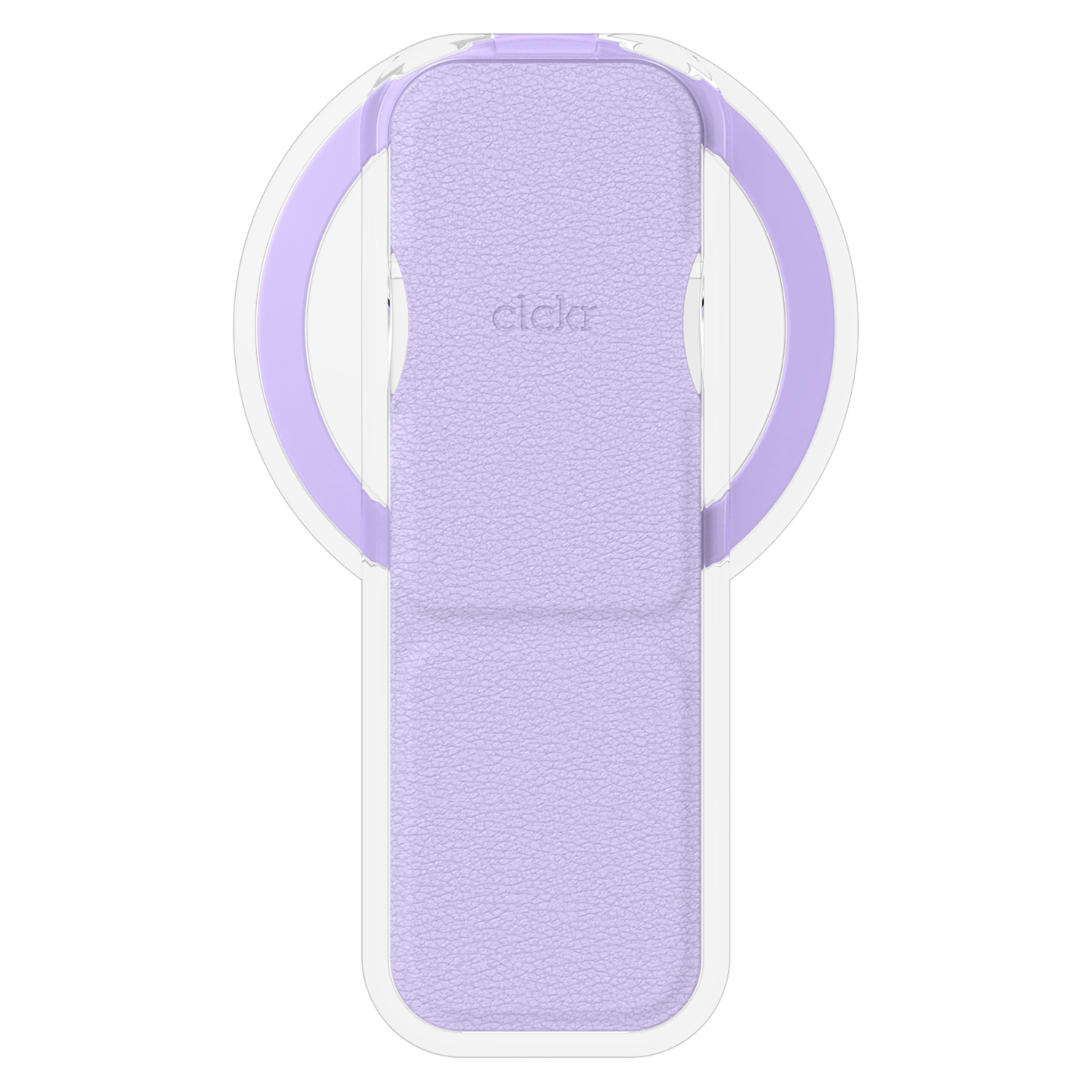 CLCKR Clear Compact Stand and Grip for Android Devices Purple