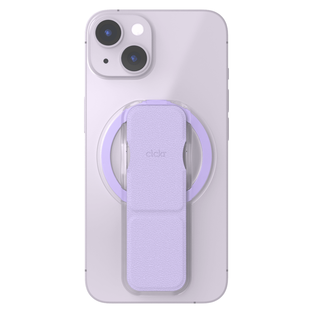 CLCKR Clear Compact Stand and Grip for Android Devices Purple