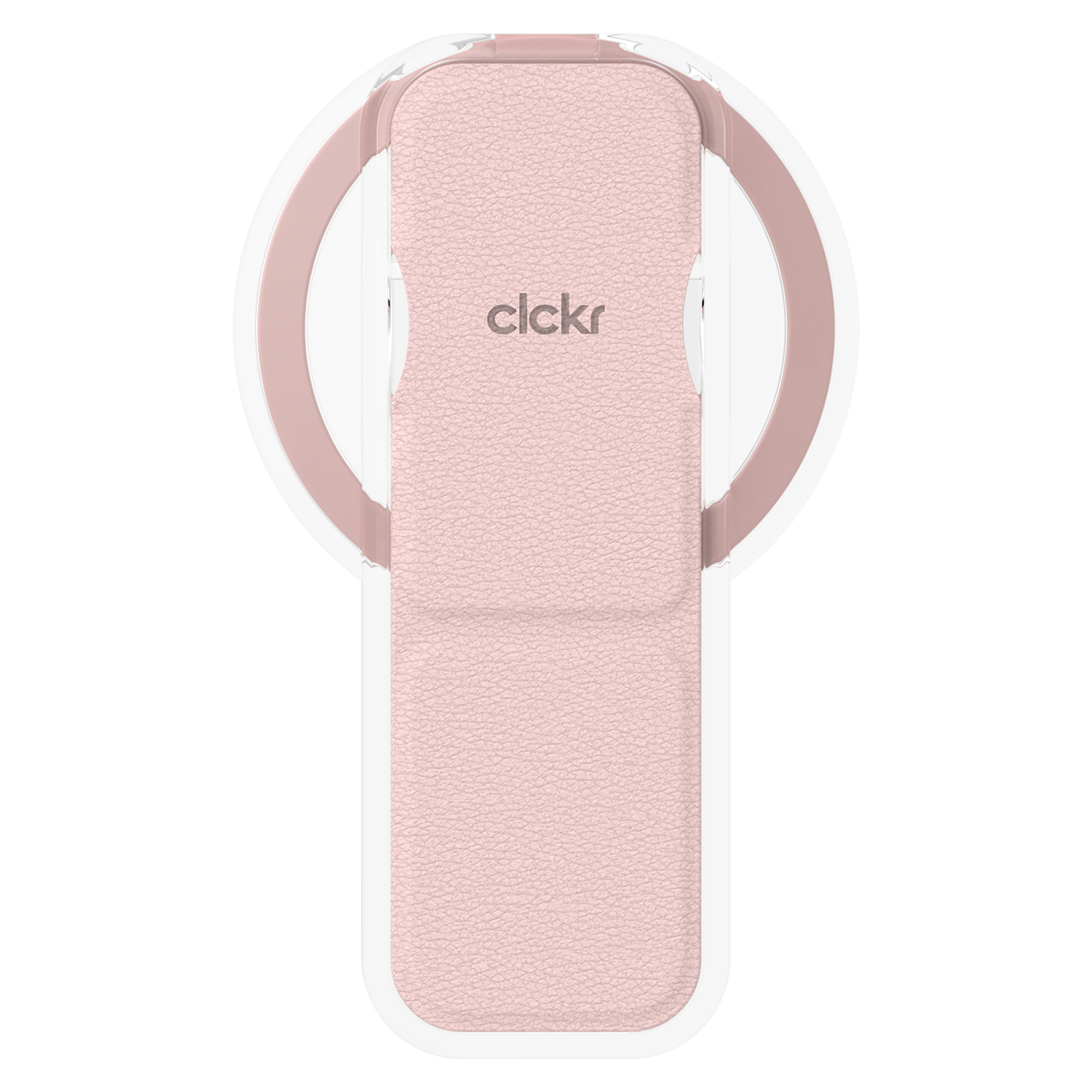 CLCKR Clear Compact Stand and Grip for Android Devices Pink