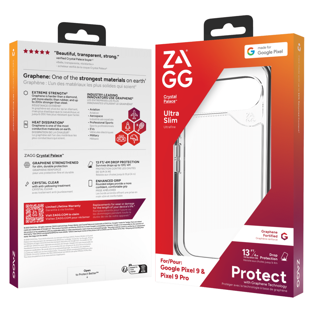 ZAGG Crystal Palace Case for Google Pixel 2024 / Pixel Pro 2024 Clear