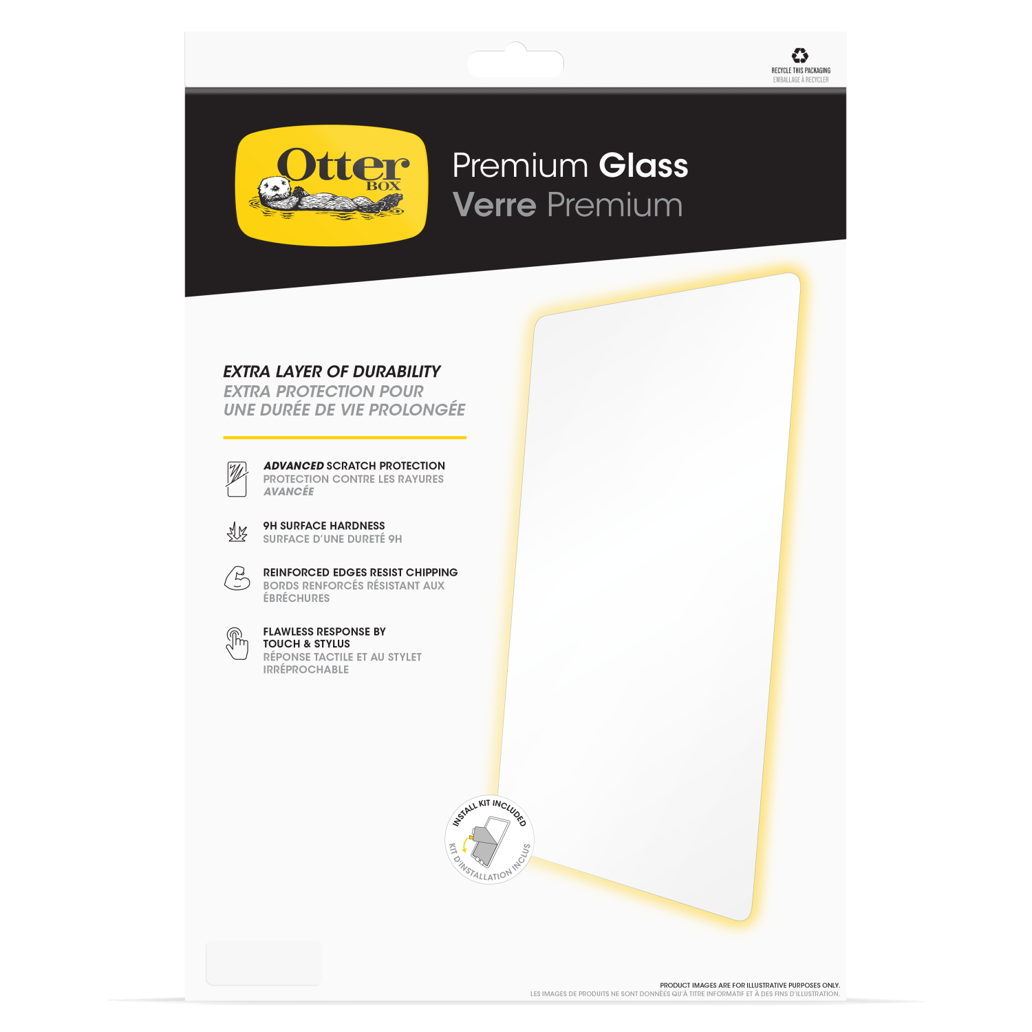 OtterBox Premium Glass Antimicrobial Screen Protector for Apple iPad Pro 13 Clear