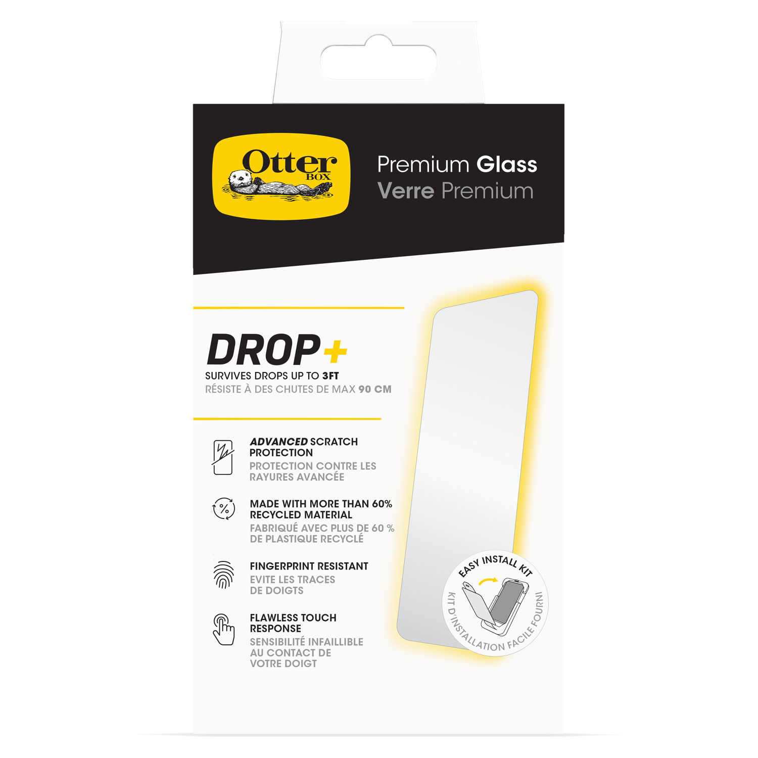 OtterBox Premium Glass Antimicrobial Screen Protector for Apple IP16 (Hichew) Clear