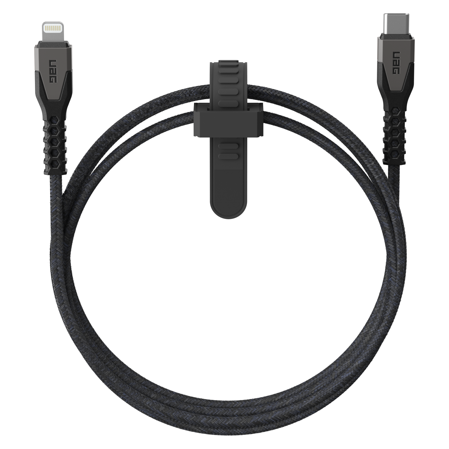 Urban Armor Gear Rugged Kevlar Apple Lightning 5ft Power Cable Black, Gray