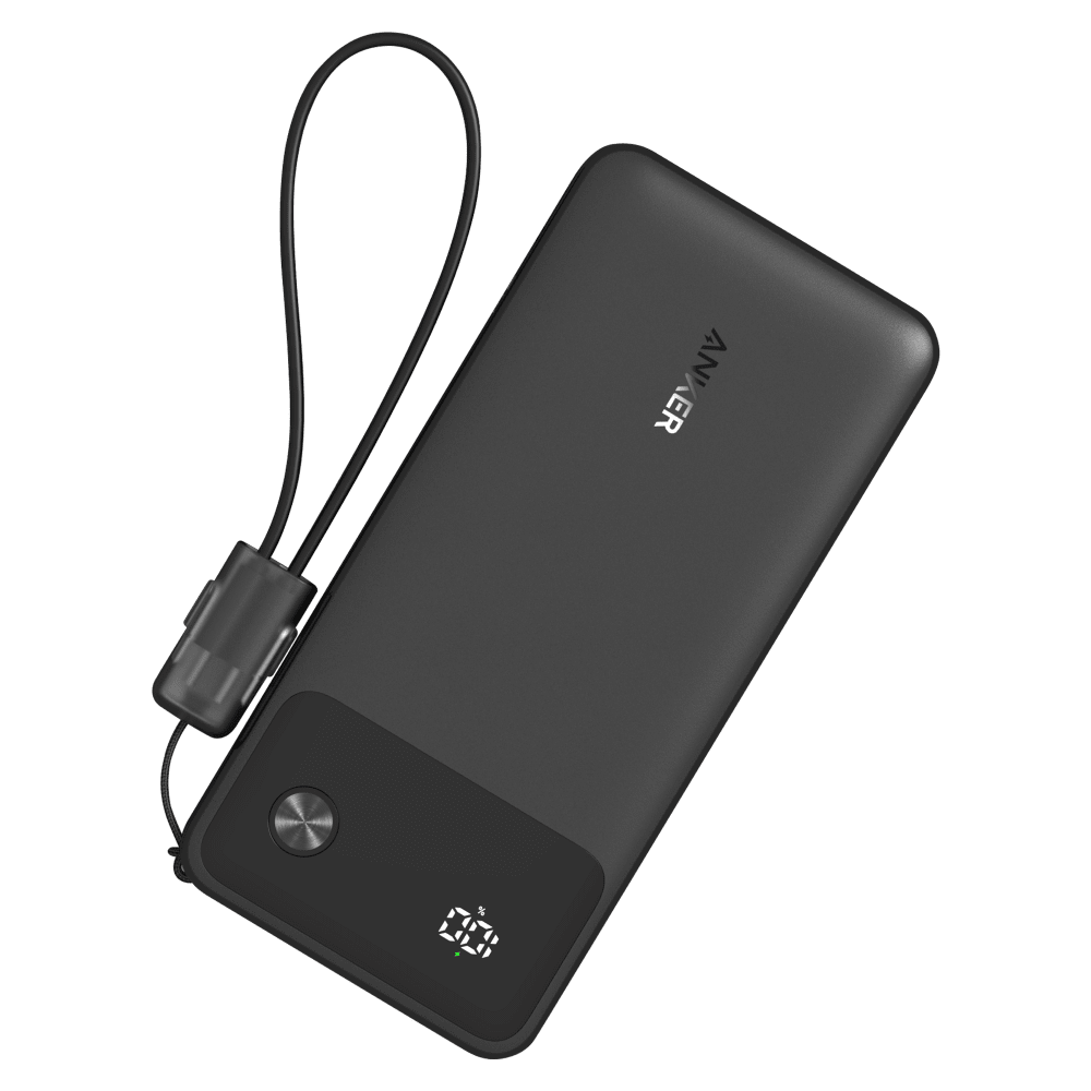 Anker Power Bank 10,000 mAH 22.5W with USB C to USB C Cable Black