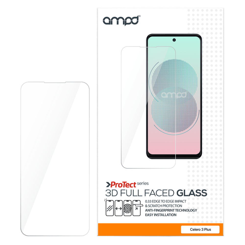 AMPD 0.33 Hardened Tempered Glass Screen Protector for Boost Celero 5G Plus (Gen 3) Clear