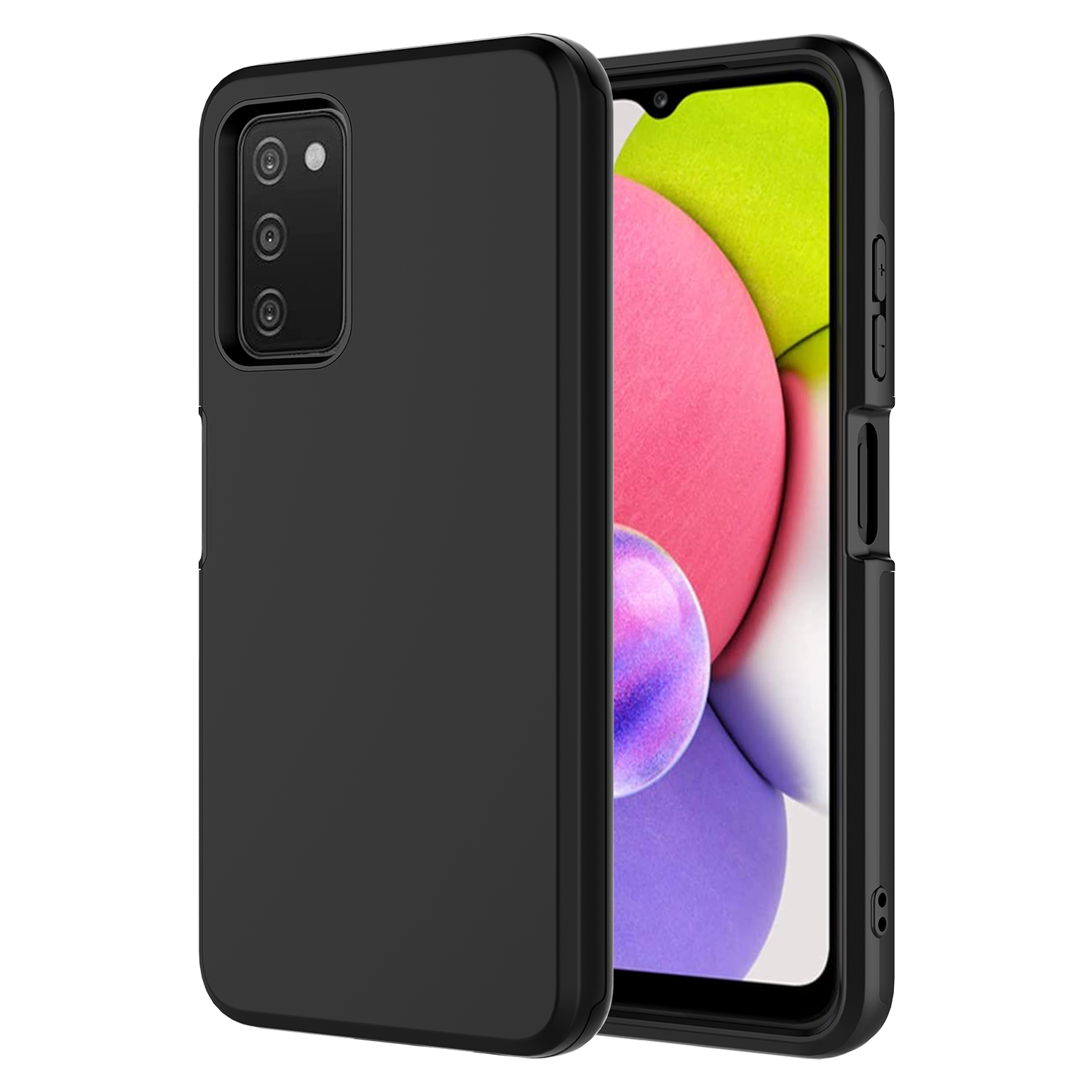 AMPD Classic Slim Dual Layer Case for Samsung Galaxy A03s Black