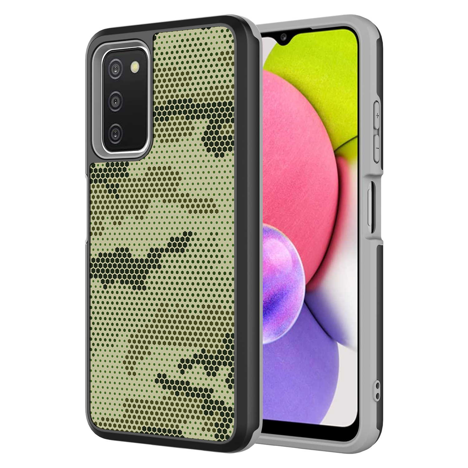 AMPD Slim Dual Layer Case for Samsung Galaxy A03s Green