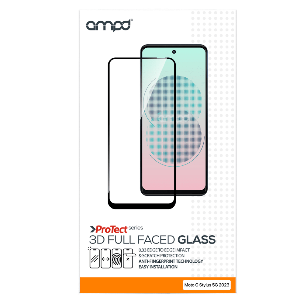 AMPD 3D Full Faced Tempered Glass for Motorola Moto G 5G (2024) Clear