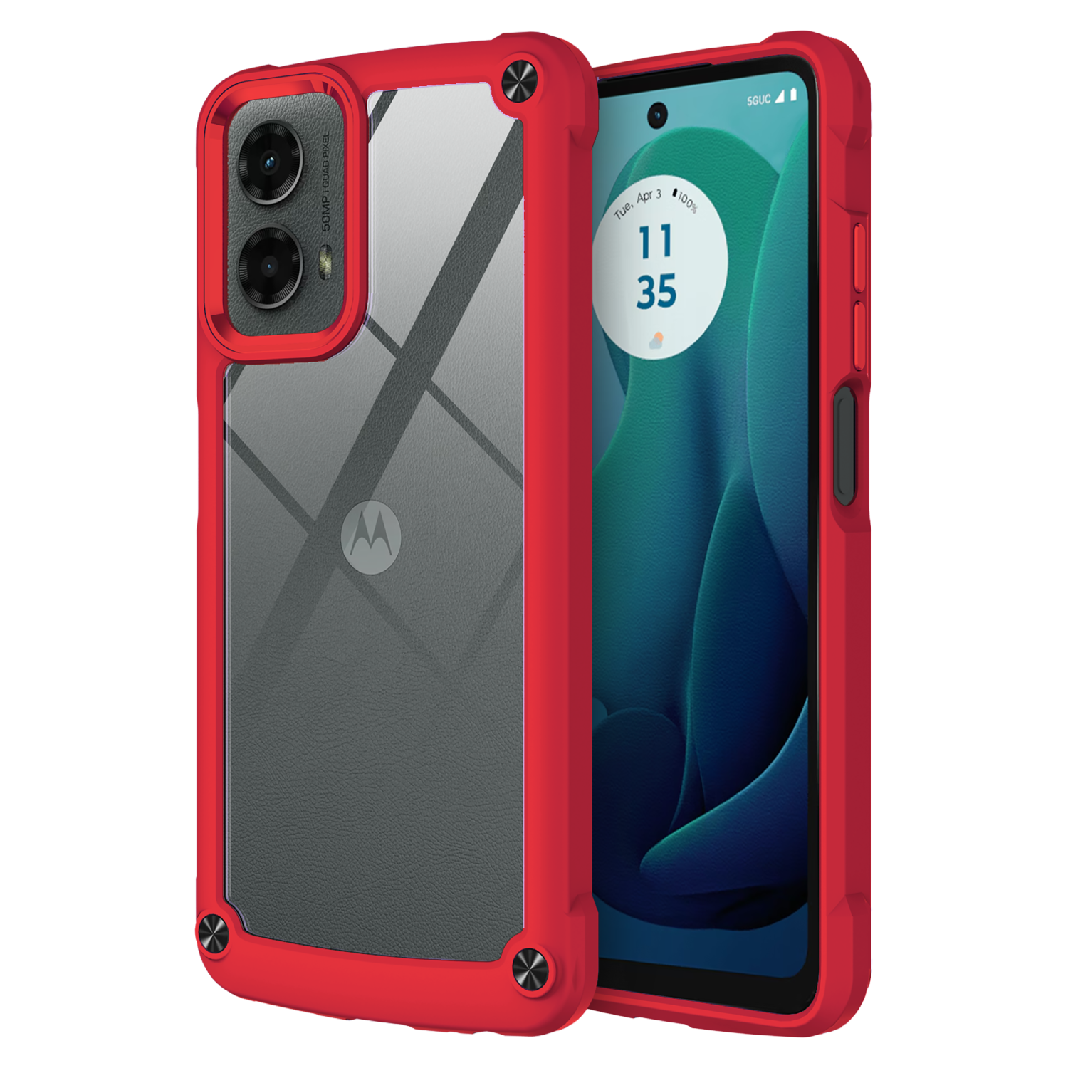 AMPD Acrylic DuraBump Case for Motorola Moto G 5G (2024) Red