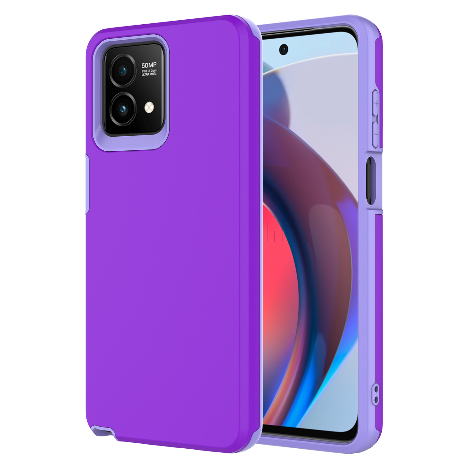 AMPD Classic Slim Dual Layer Case for Motorola Moto G Stylus 5G (2023) / Moto G Stylus (2023) Purple