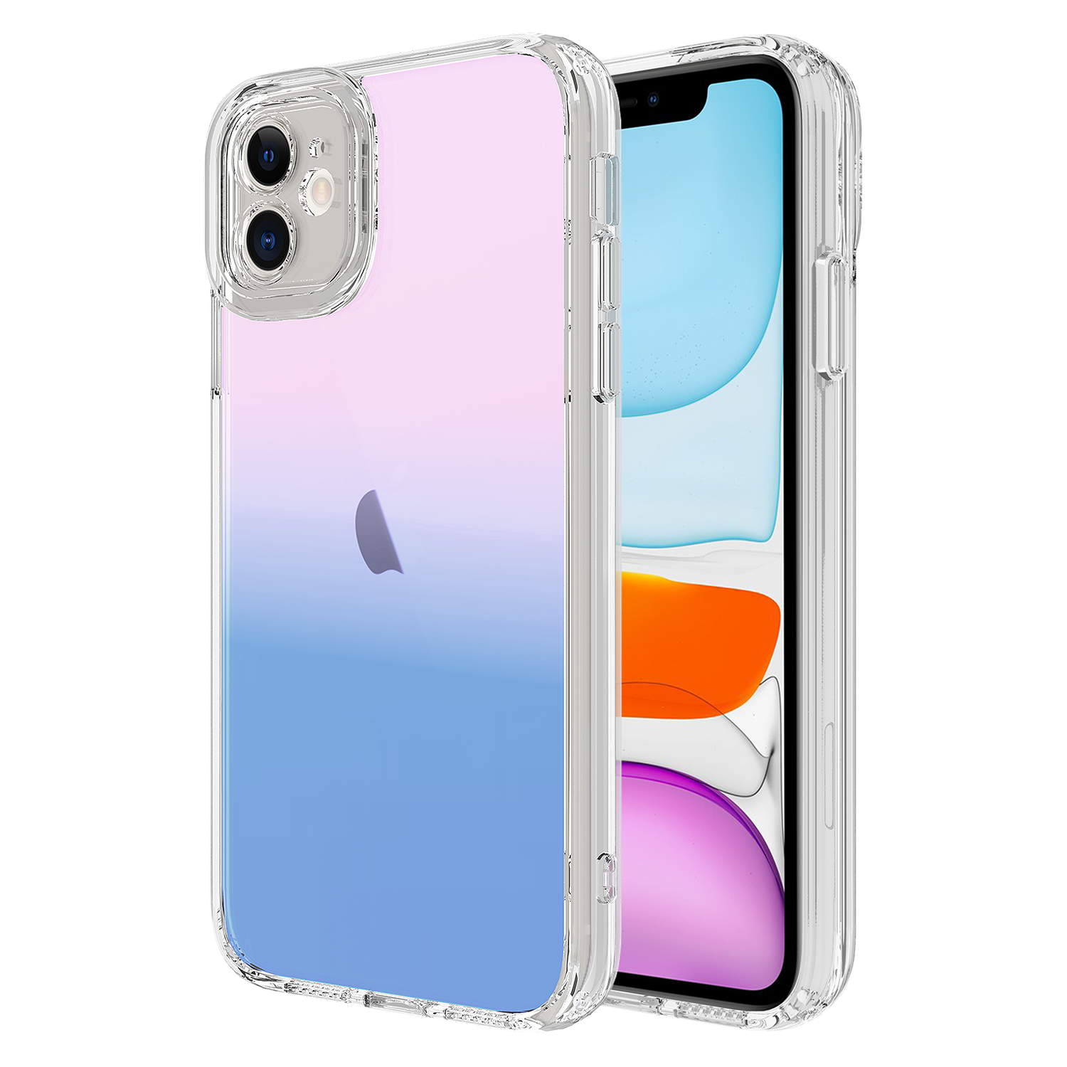 AMPD Acrylic Ice Holographic Case for Apple iPhone 11 Blue, Pink