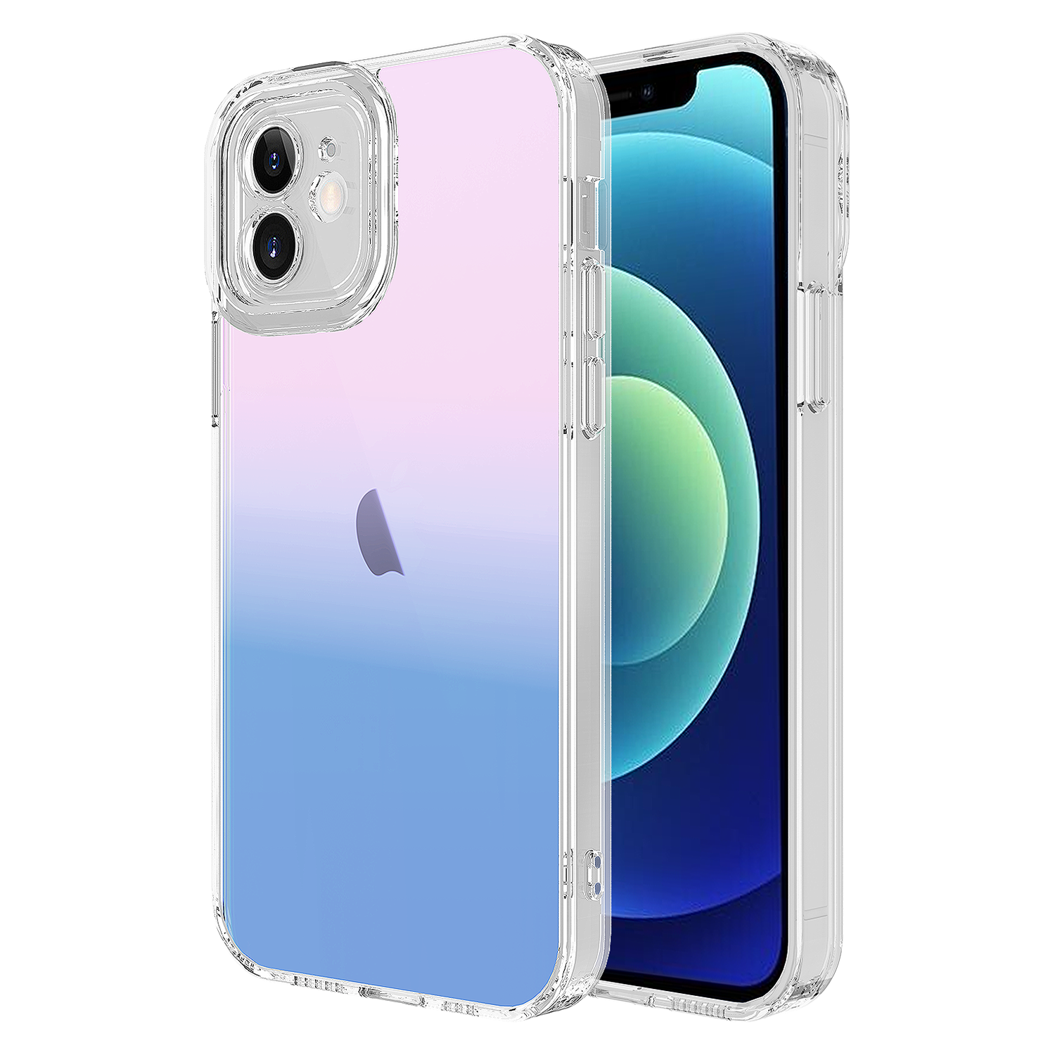 AMPD Acrylic Ice Holographic Case for Apple iPhone 12 Blue, Pink