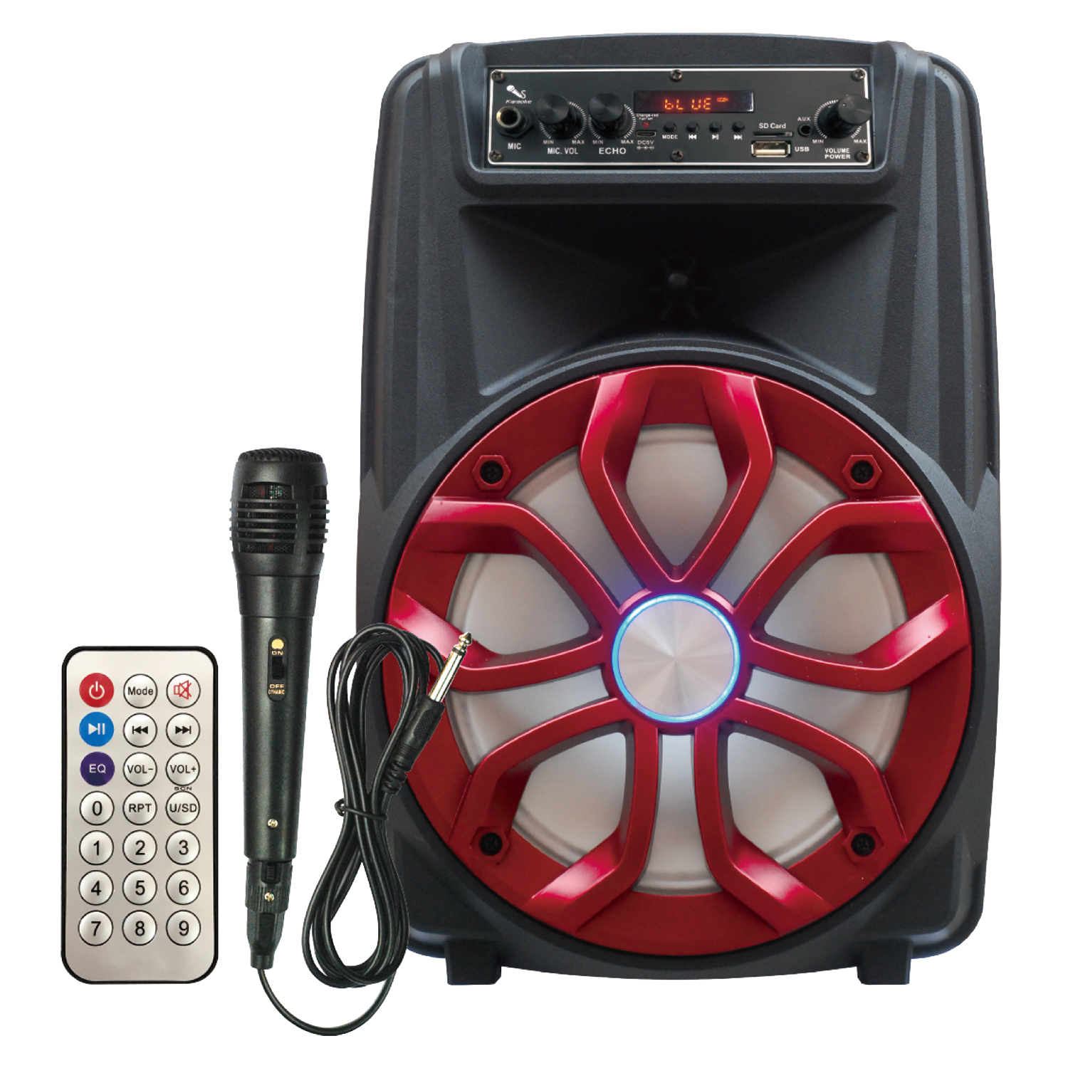 AMPD Blast G6 8Watt Bluetooth Speaker with Microphone and Remote Red