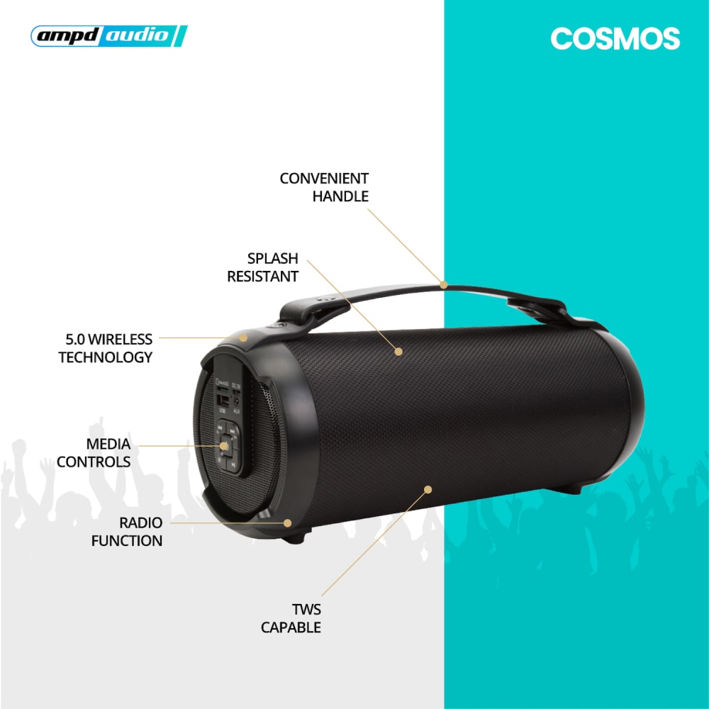 AMPD Cosmos Bluetooth Speaker 9W Black