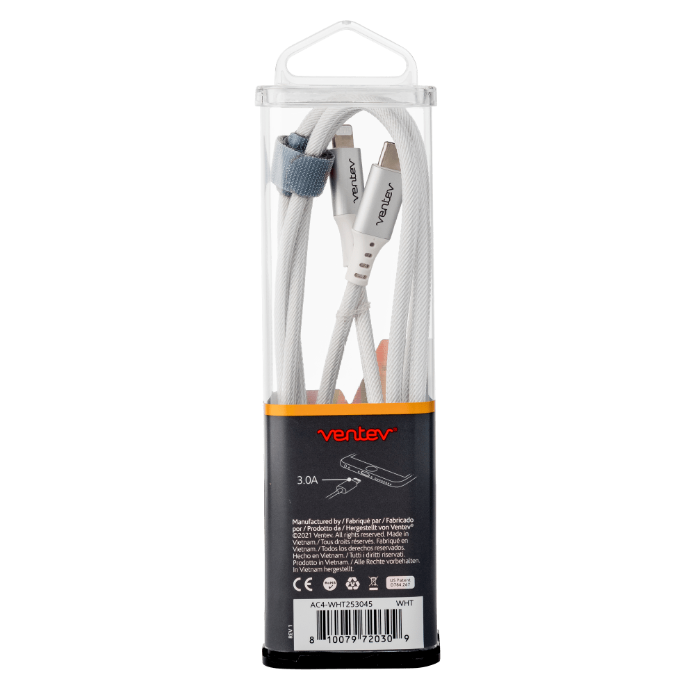 Ventev Chargesync Alloy USB C to Apple Lightning Cable 4ft