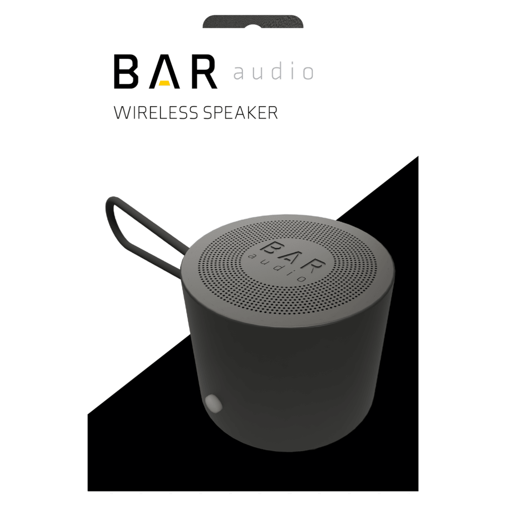 Bar Audio Small Bluetooth Speaker Gray