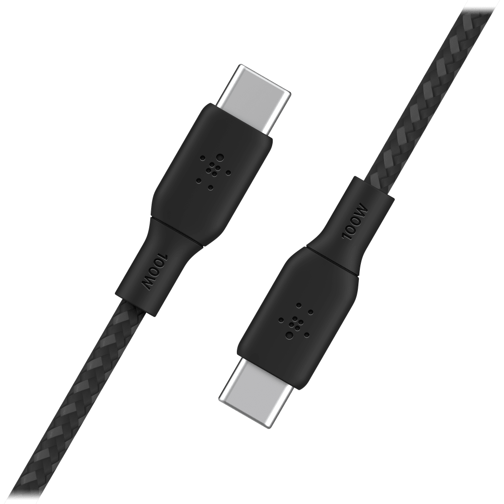 Belkin Braided 100W USB C 2.0 to USB C 2.0 Cable 2m Black