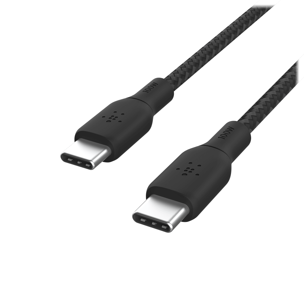 Belkin Braided 100W USB C 2.0 to USB C 2.0 Cable 2m Black