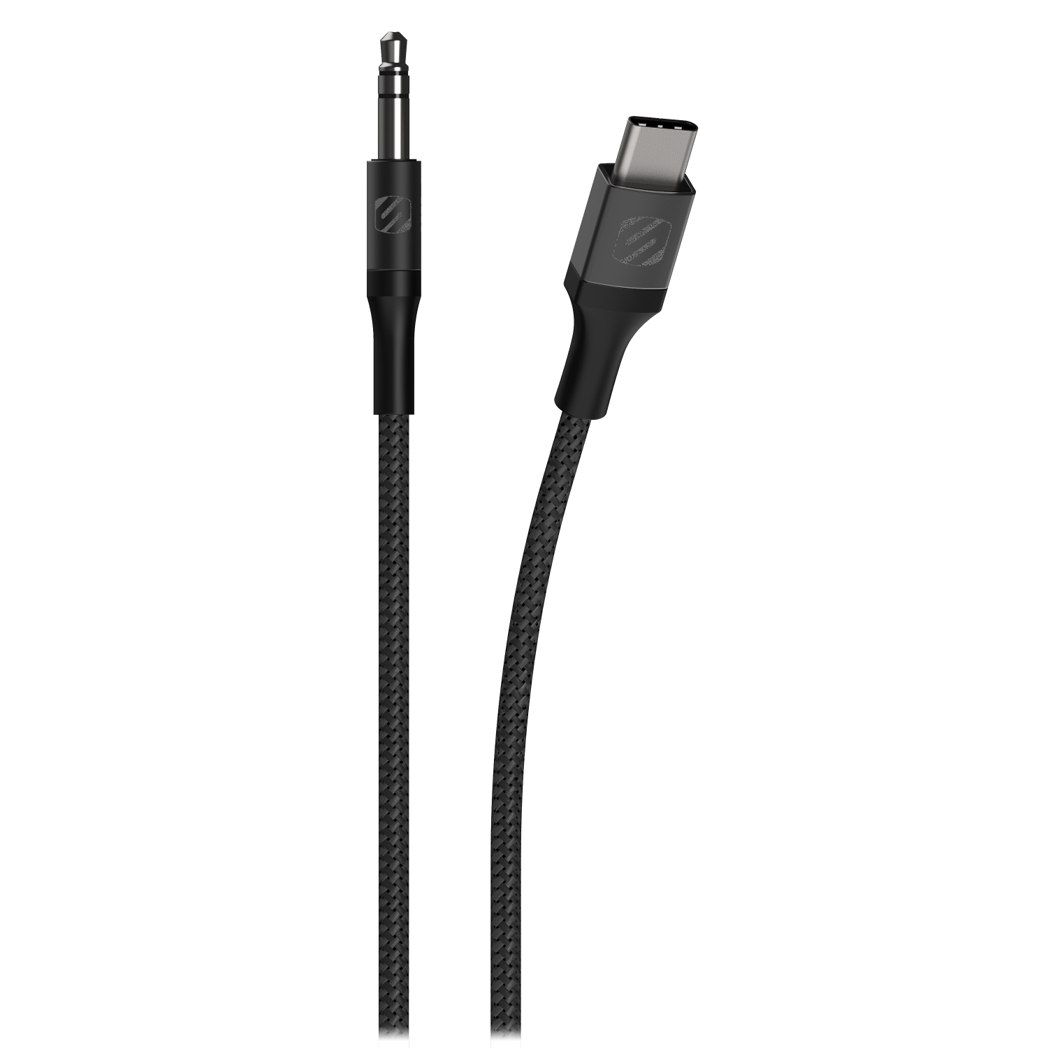 Scosche Braided USB C to 3.5mm Aux Cable 4ft Gray