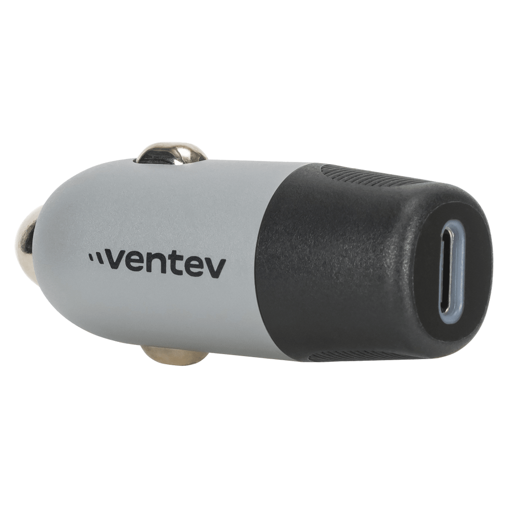 Ventev 20W USB C PD Car Charger and C to Apple Lightning Cable Gray