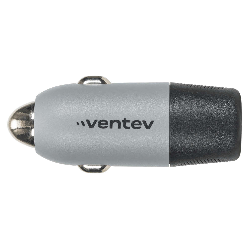 Ventev 20W USB C PD Car Charger and C to Apple Lightning Cable Gray