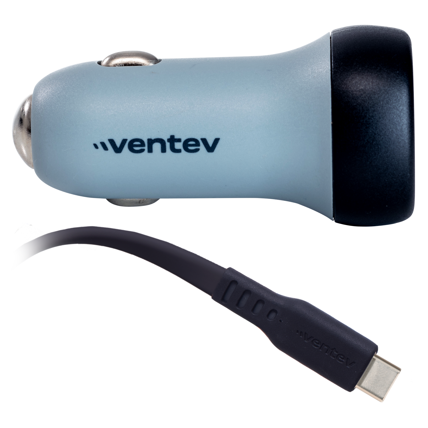 Ventev 30W USB C PPS Car Charger and USB C to USB C Cable Gray