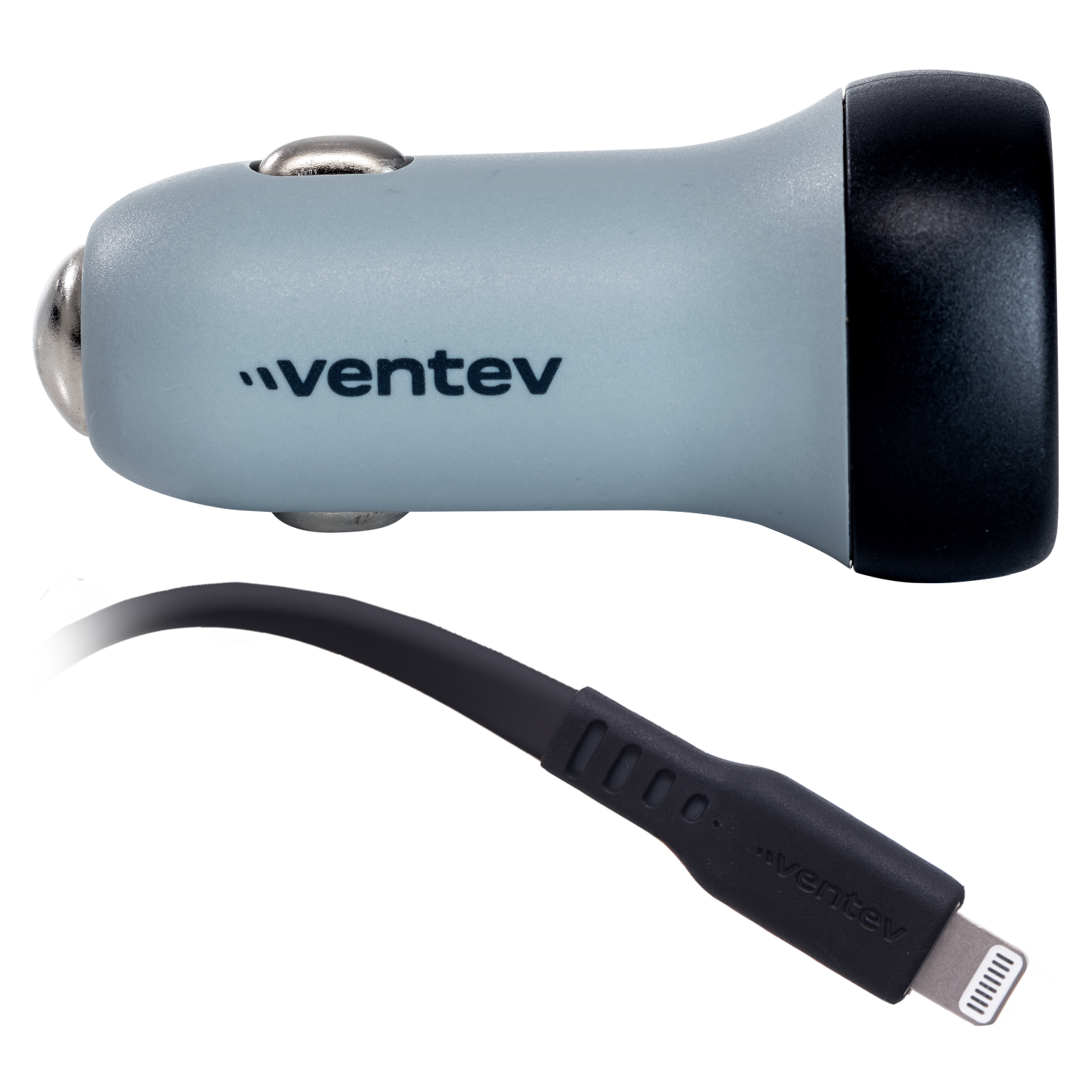 Ventev 30W USB C PPS Car Charger and USB C to Apple Lightning Cable Gray