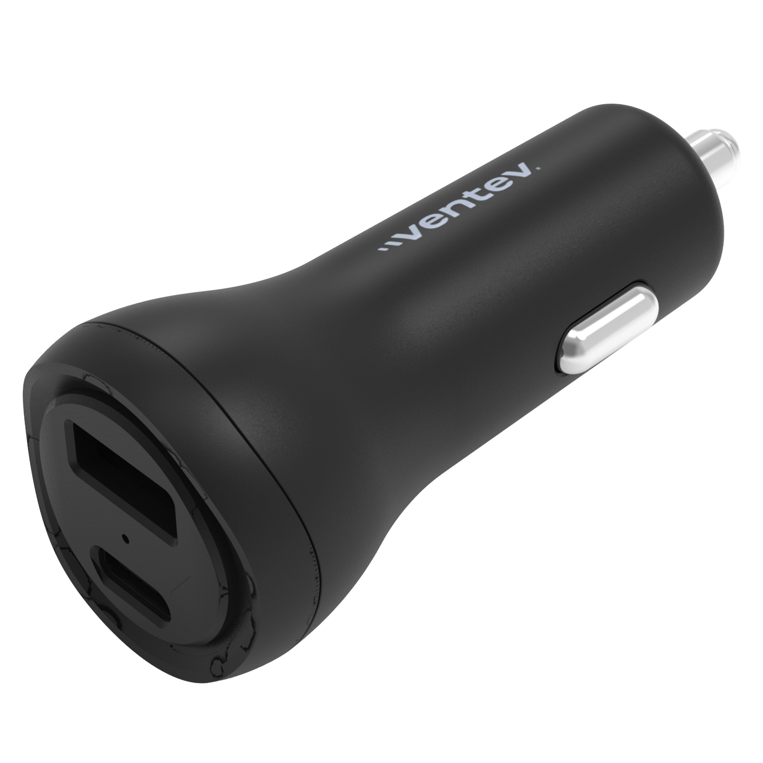 Ventev ULTRAFAST 32W Dual USB C and USB A Port Car Charger Black