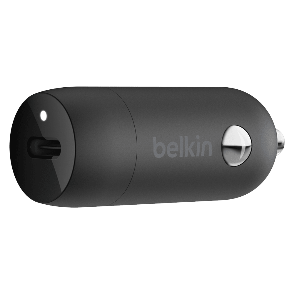 Belkin Boost Charge USB C Car Charger 20W and USB C to Apple Lightning Cable 4ft Black