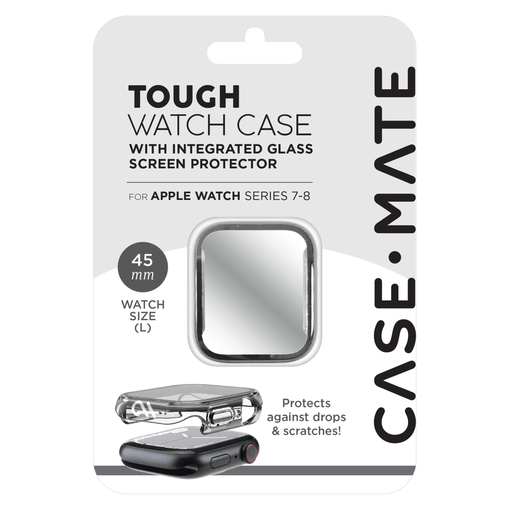 Case-Mate Tough Case with Integrated Glass Screen Protector for Apple Watch 45mm