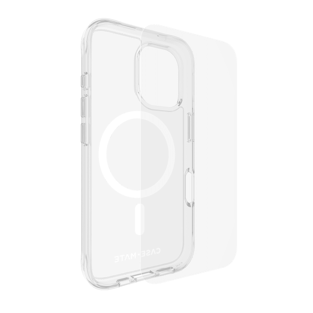 Case-Mate Protection Pack Tough Case and Glass Screen Protector for Apple IP16