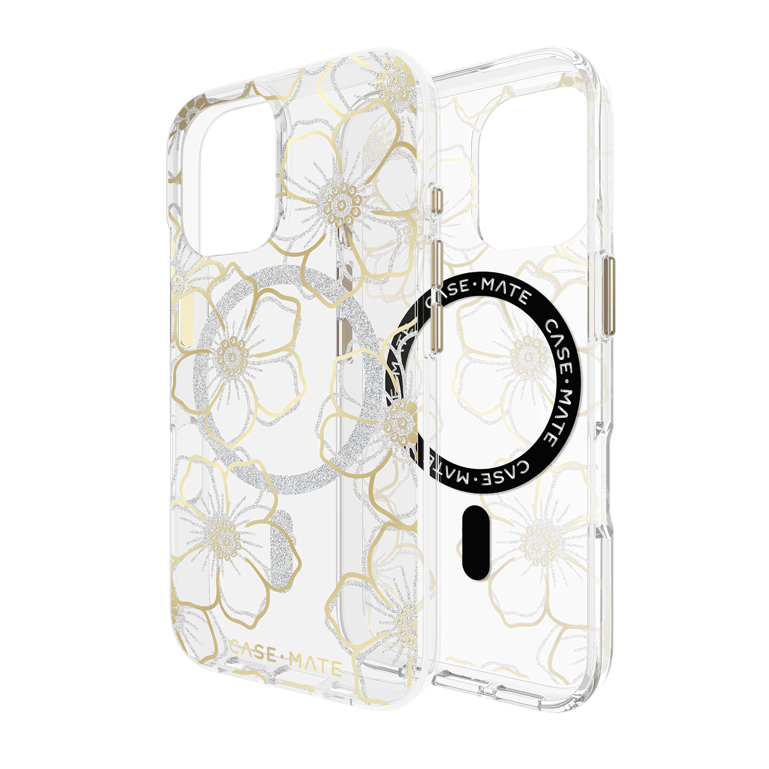 Case-Mate Floral Gems MagSafe Case for Apple IP16 Gold