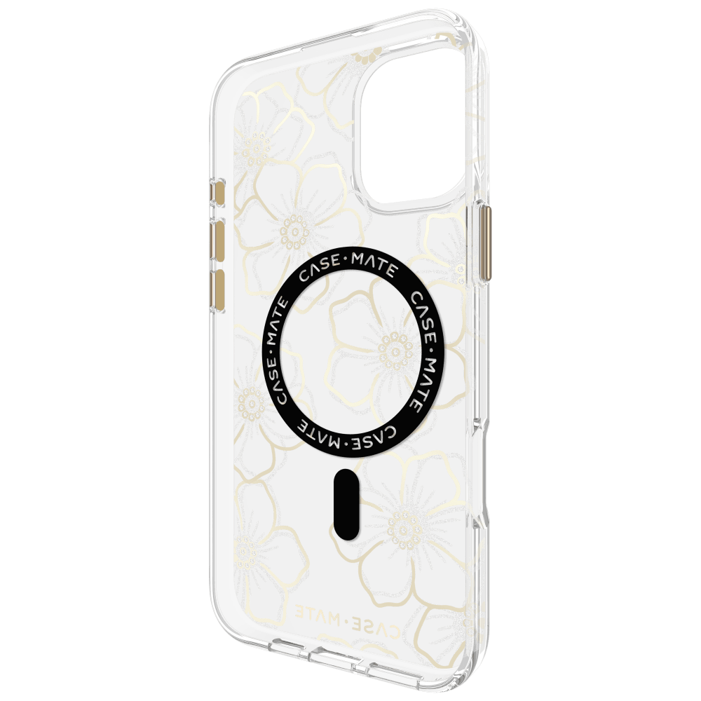 Case-Mate Floral Gems MagSafe Case for Apple IP16PLUS Gold