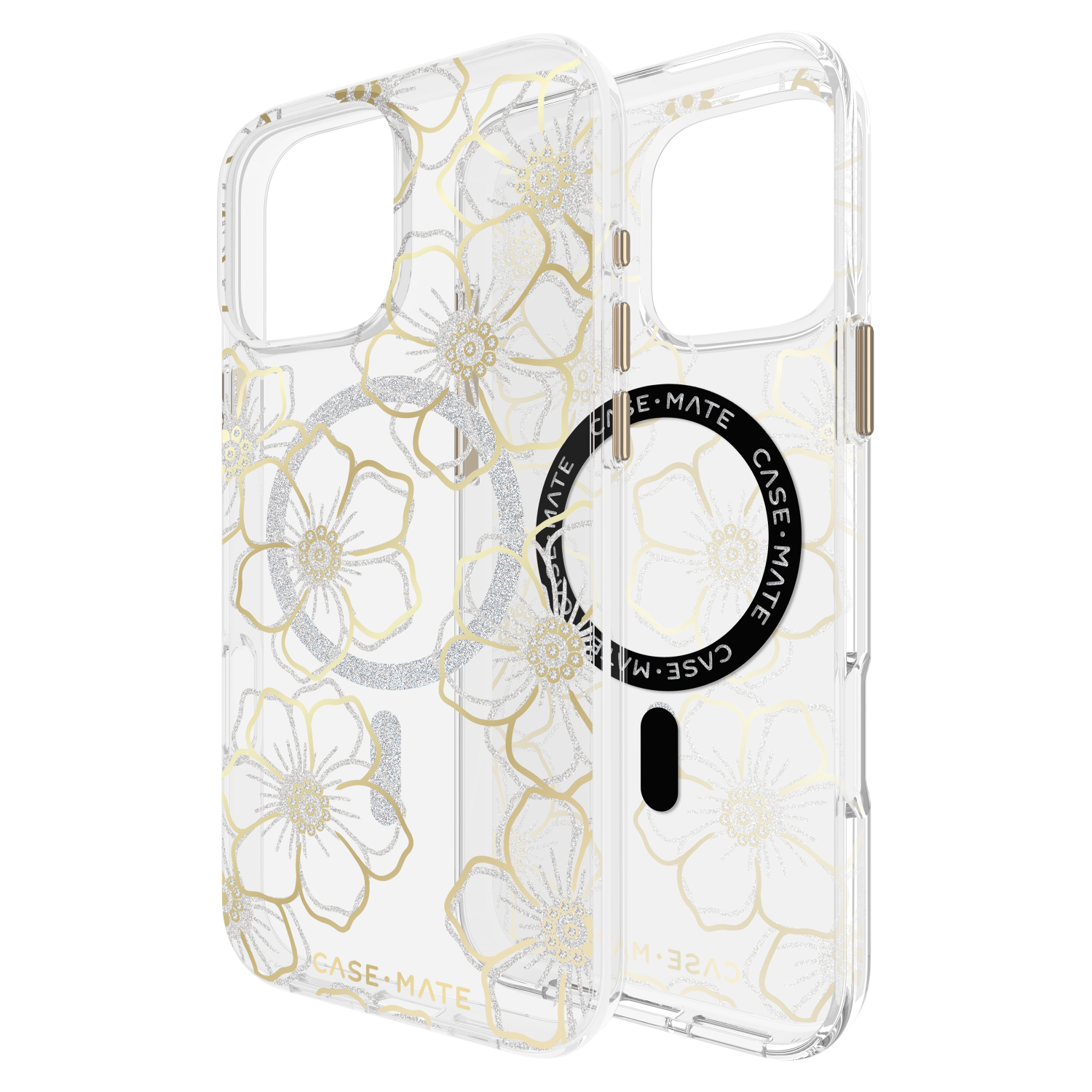 Case-Mate Floral Gems MagSafe Case for Apple IP16PROMAX Gold