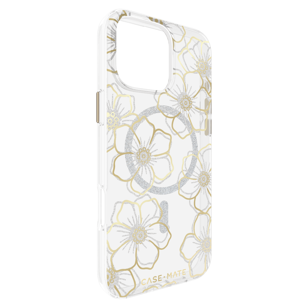 Case-Mate Floral Gems MagSafe Case for Apple IP16PROMAX Gold