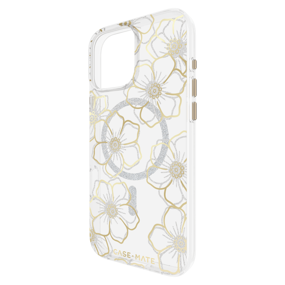 Case-Mate Floral Gems MagSafe Case for Apple IP16PROMAX Gold