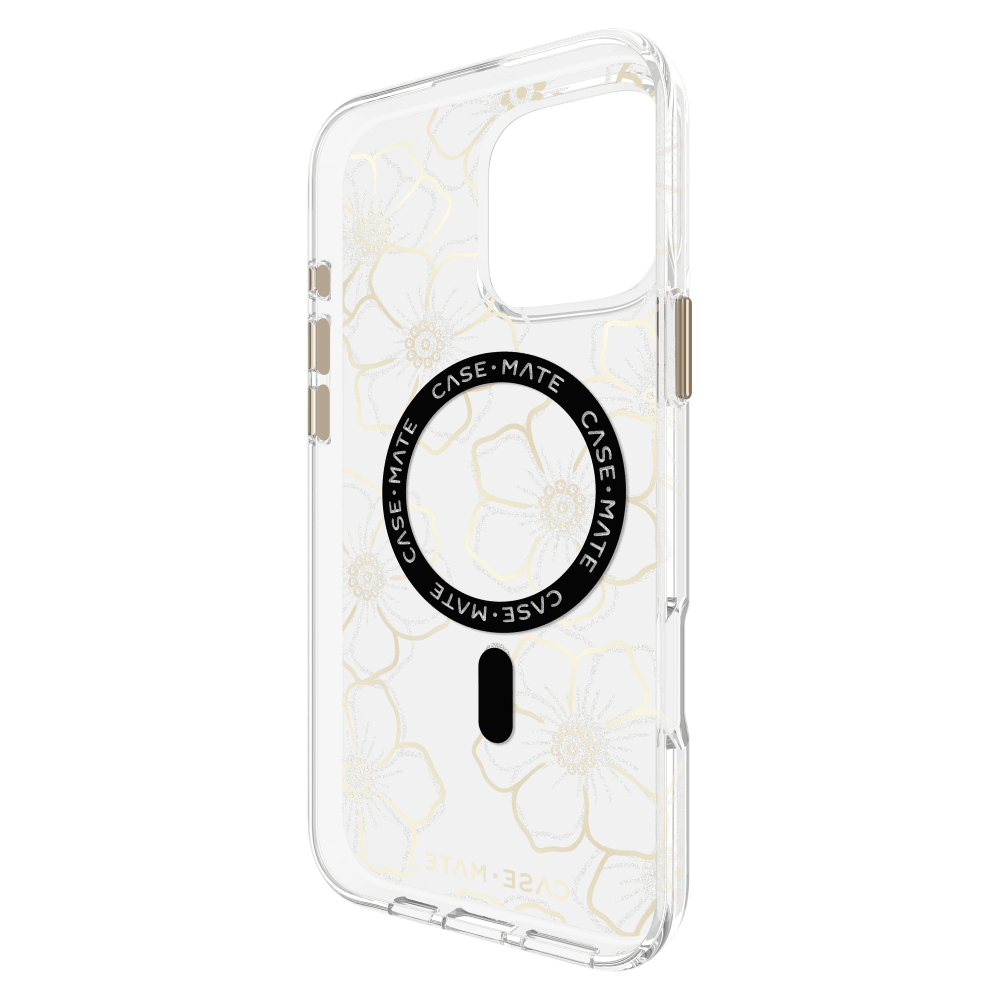 Case-Mate Floral Gems MagSafe Case for Apple IP16PROMAX Gold