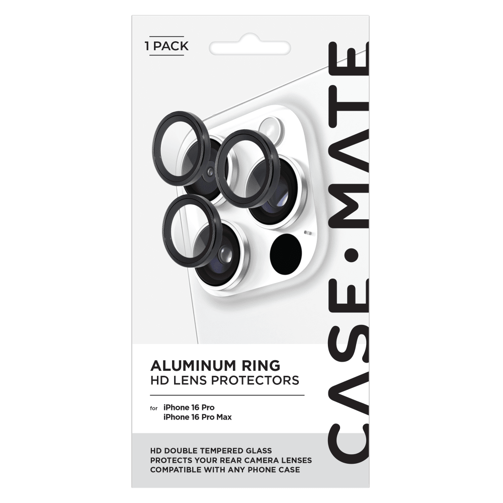 Case-Mate Aluminum Ring Camera Lens Glass Protector for Apple IP16PRO / IP16PROMAX