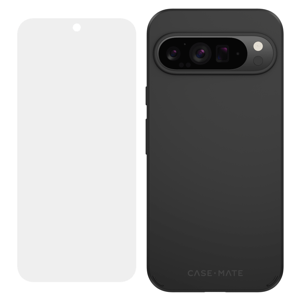 Case-Mate Protection Pack Tough Case and Glass Screen Protector for Google Pixel Pro XL 2024 Black