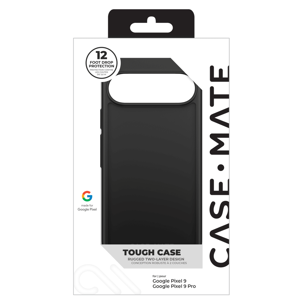 Case-Mate Protection Pack Tough Case and Glass Screen Protector for Google Pixel 2024 / Pixel Pro 2024 Black