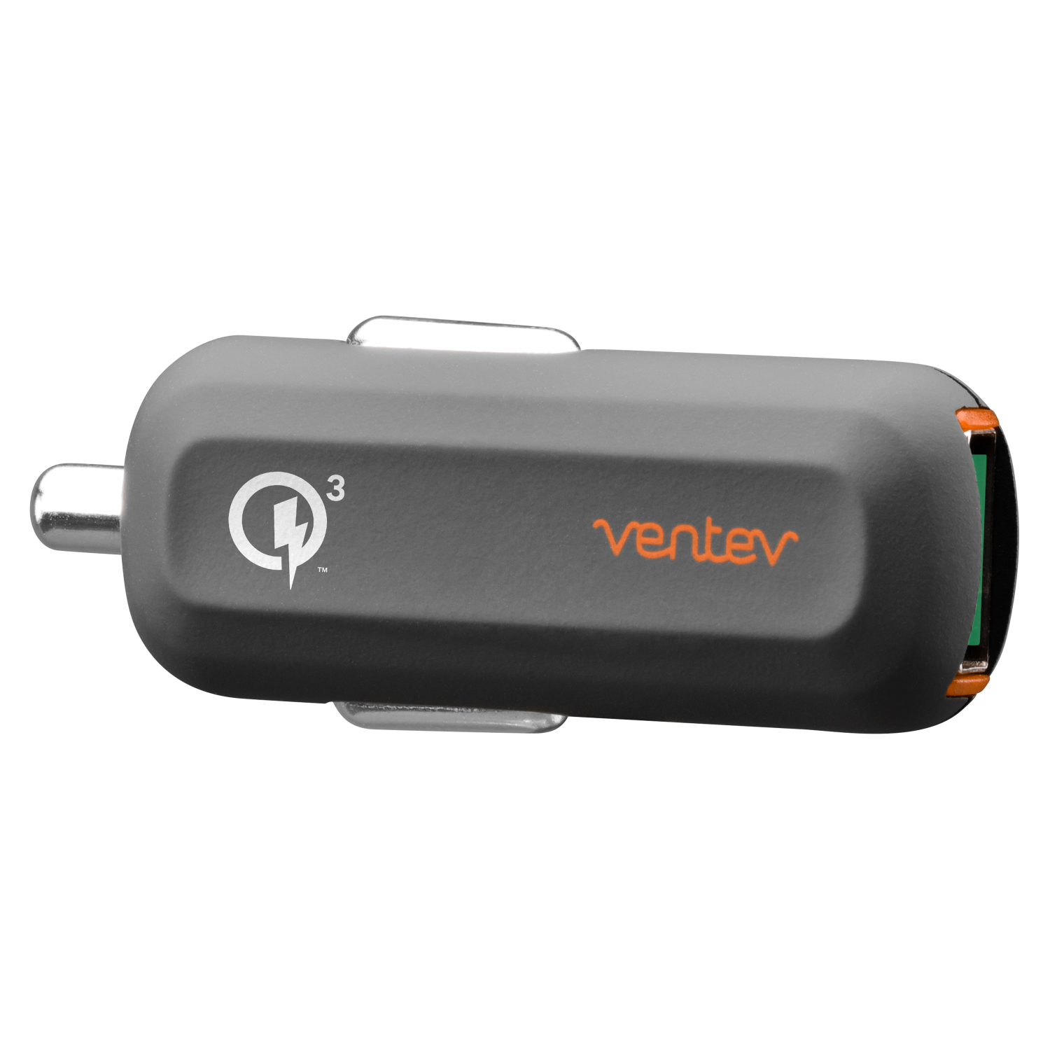 Ventev QC3.0 24W dashport rq1300 mini USB A Car Charger Gray