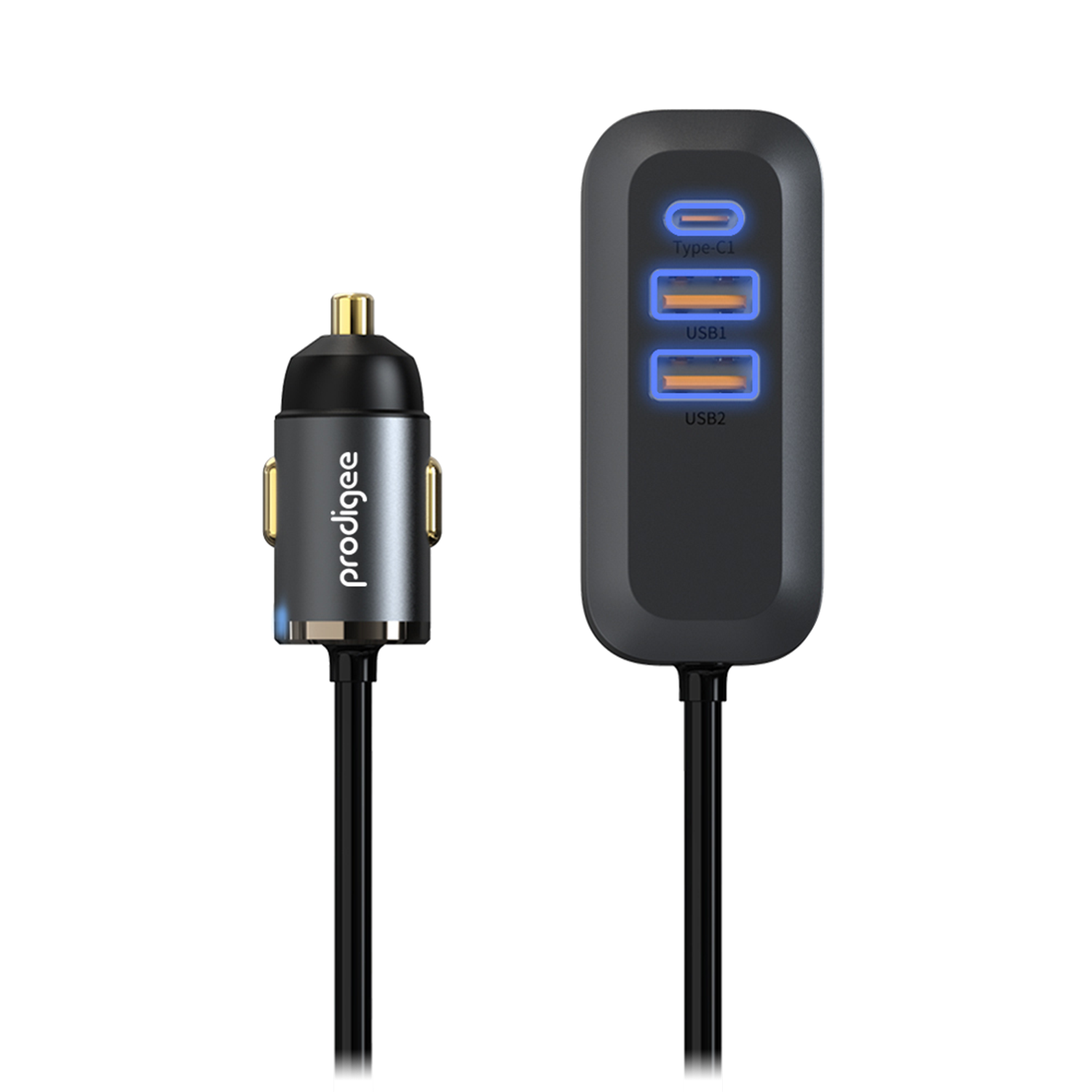 prodigee Energee Wagon 4-in-1 60W PD Car Charger Black