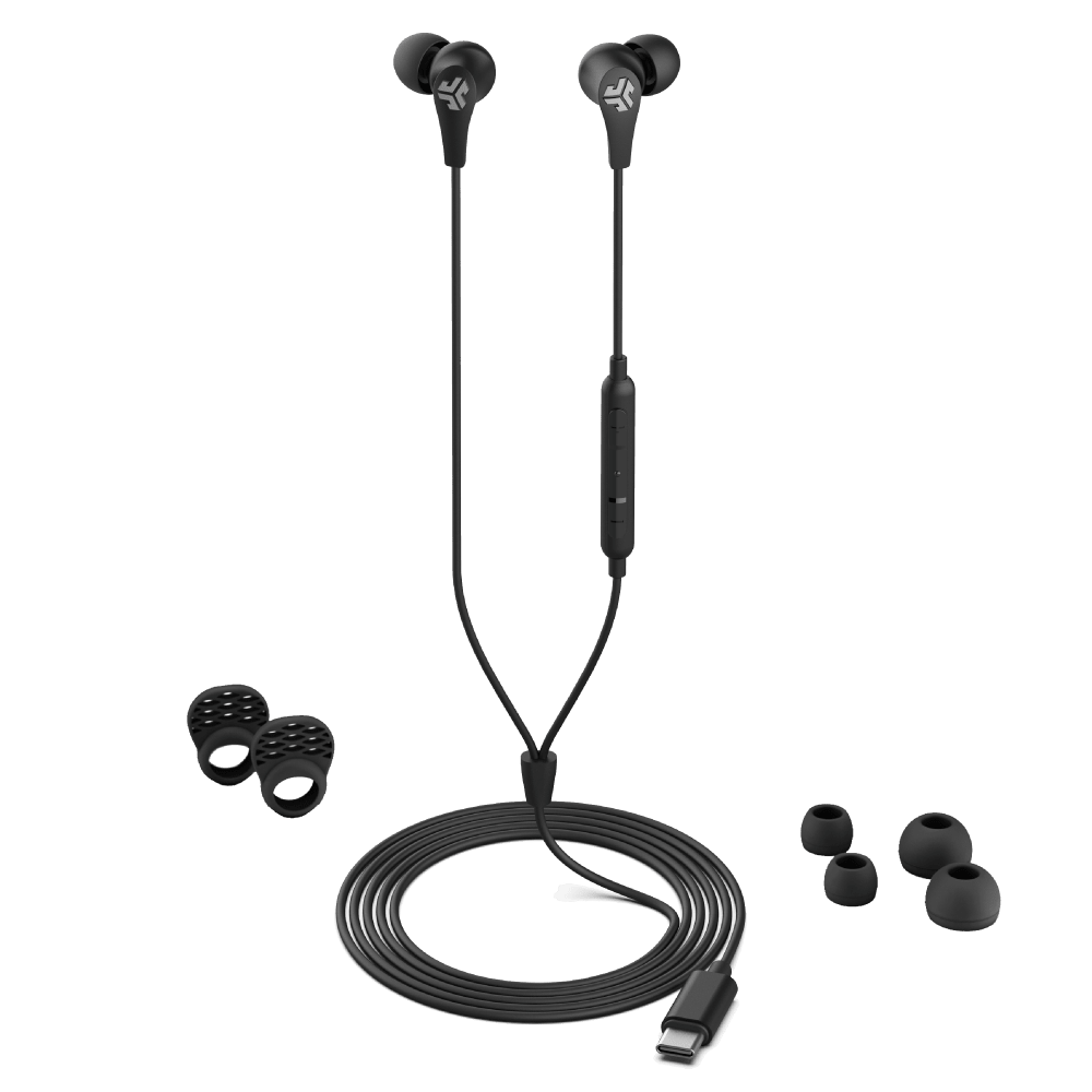 JLAB JBuds Pro Wired USB C In Ear Earbuds Black