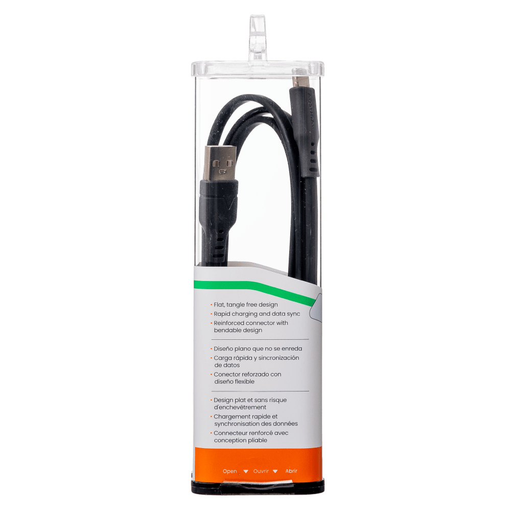 Ventev Chargesync Flat USB A to USB C Cable 3.3ft