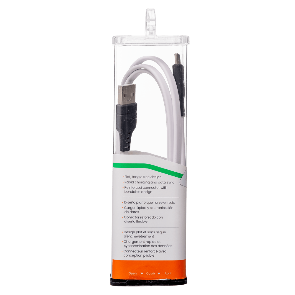 Ventev Chargesync Flat USB A to USB C Cable 3.3ft