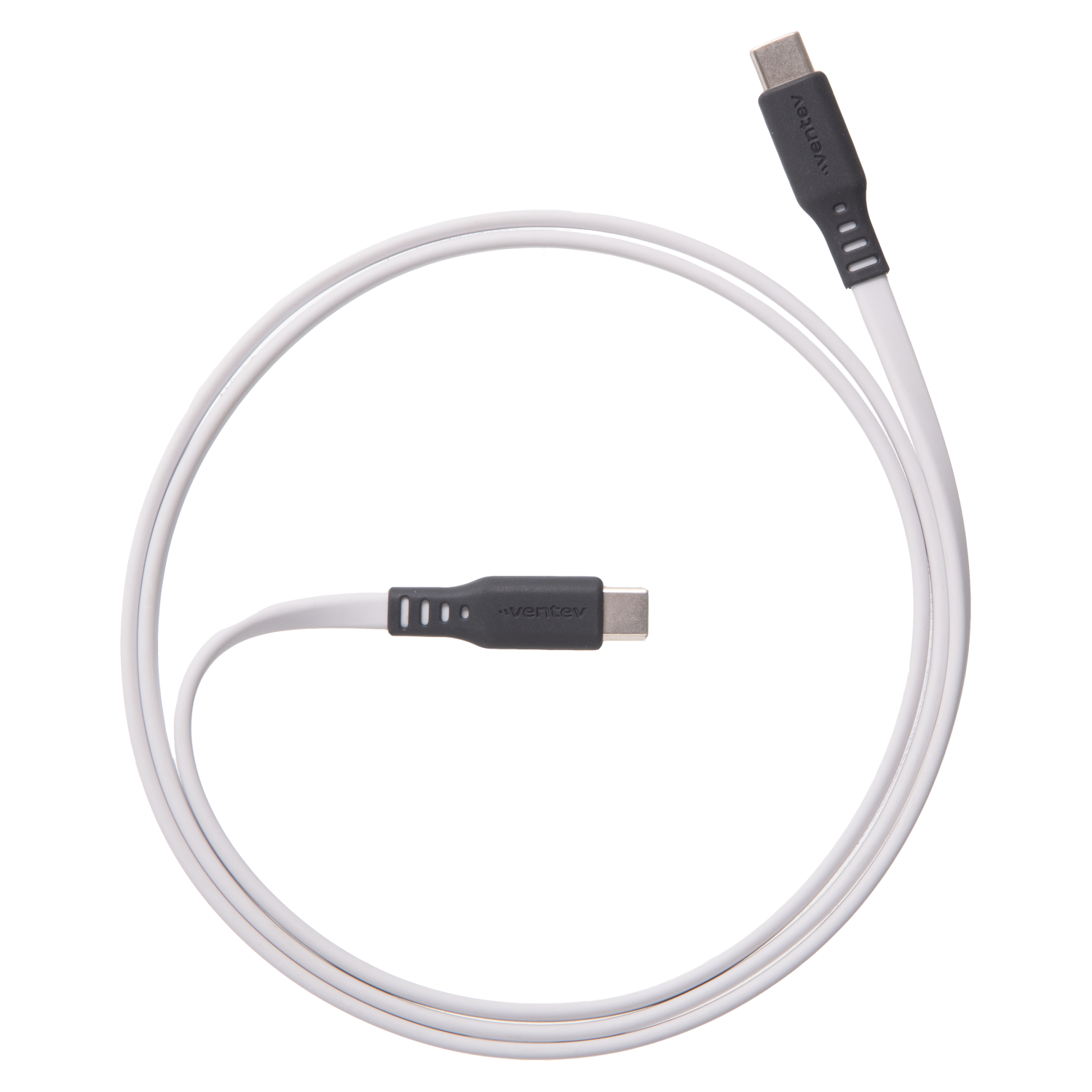 Ventev Chargesync Flat USB C to USB C 3.3ft White