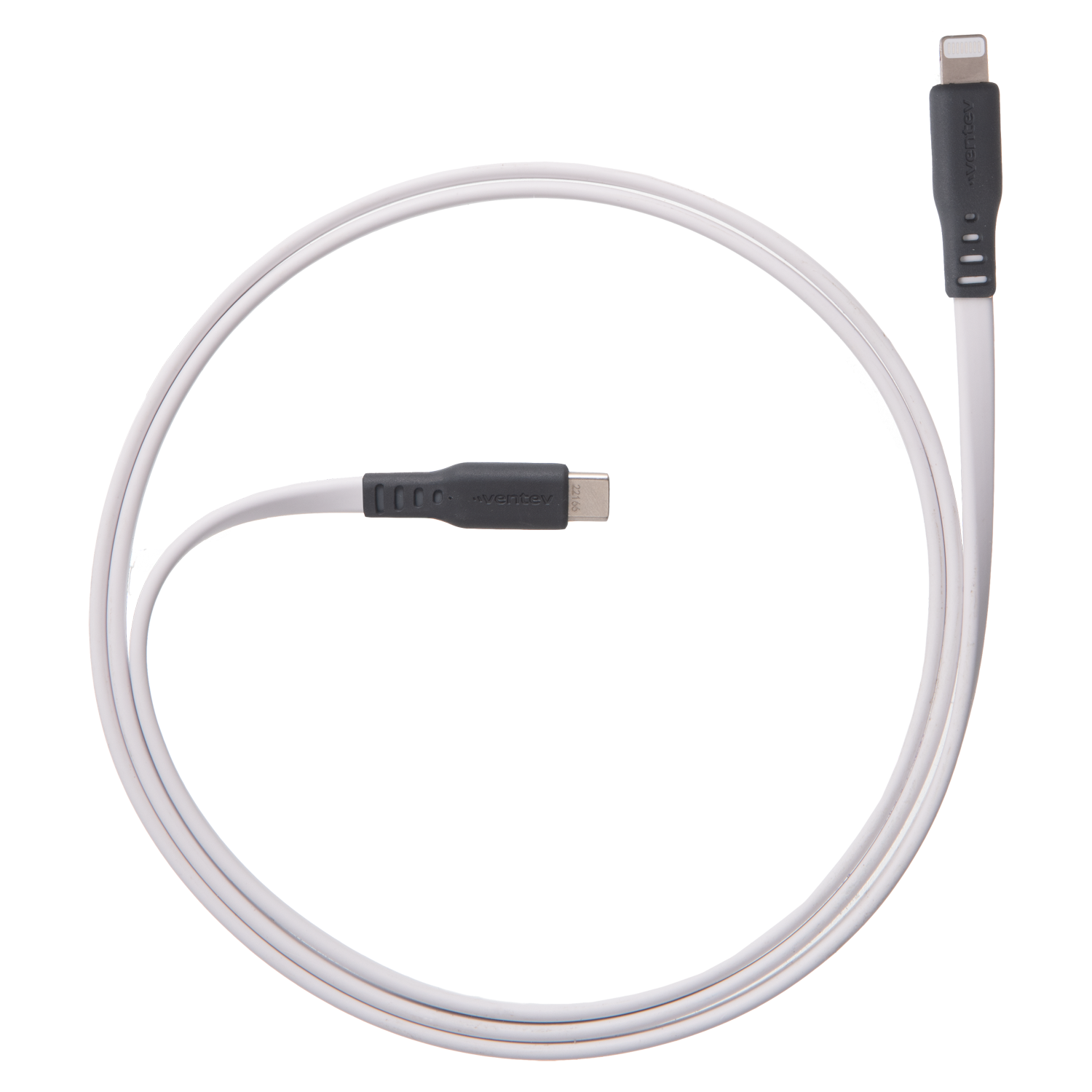 Ventev Chargesync Flat USB C to Apple Lightning 6ft White