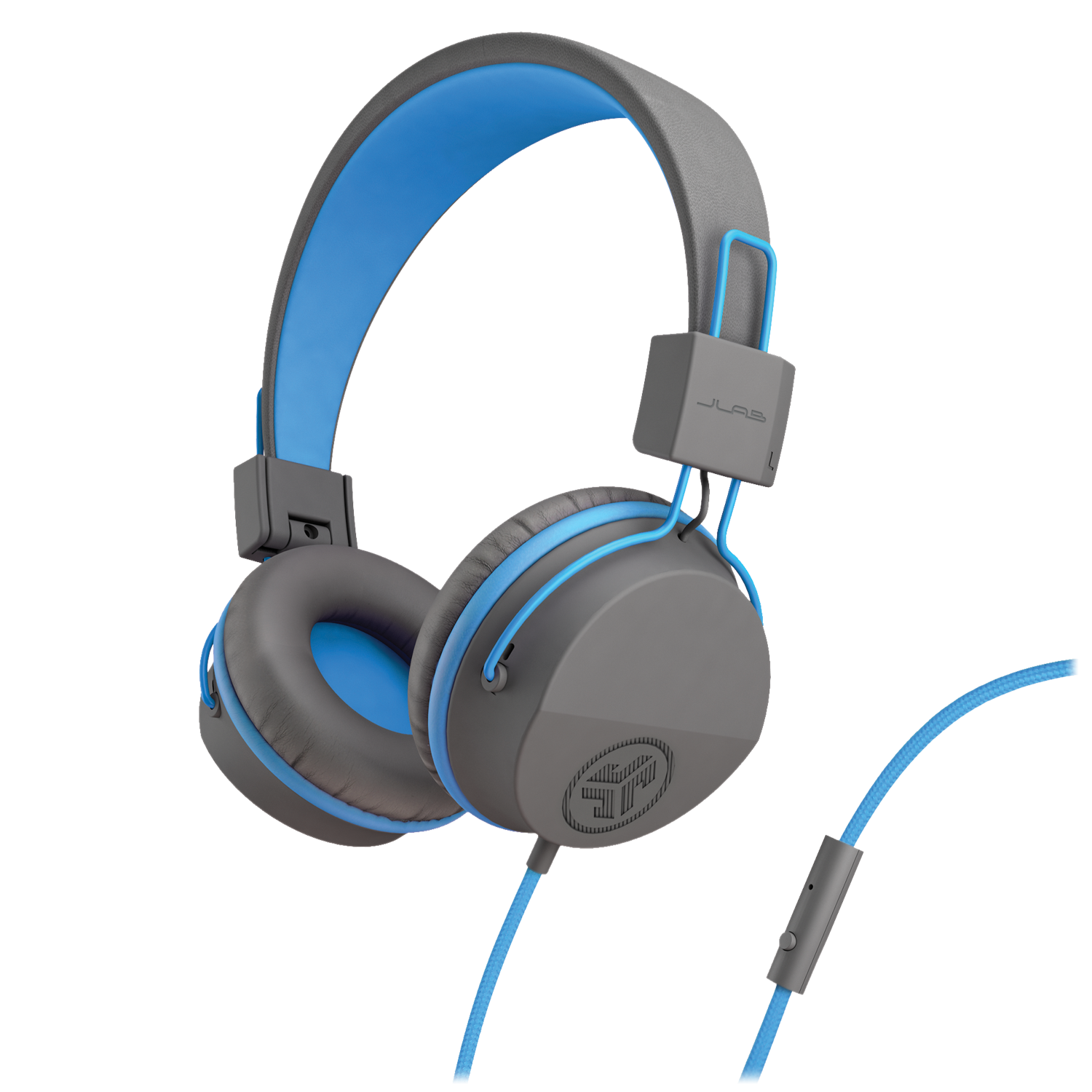 JLAB JBuddies Studio Wired On Ear Kids Headphones Blue, Gray